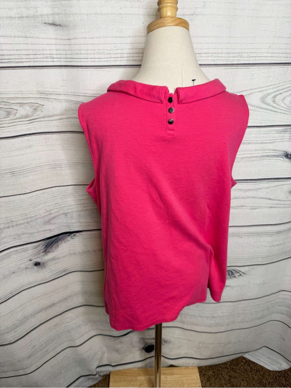 Sleeveless Pink Cowl Neck Women's Top - Picture 2 of 3